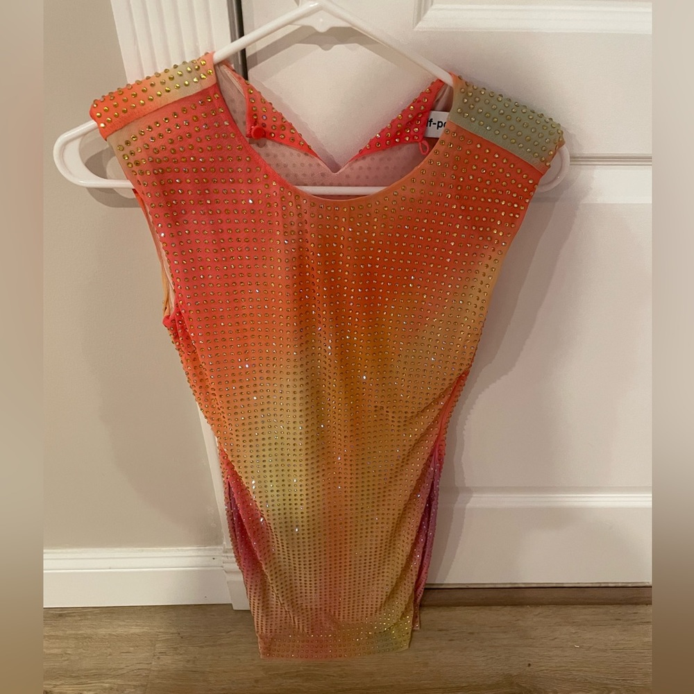 Self Portrait hotfix gradient minidress